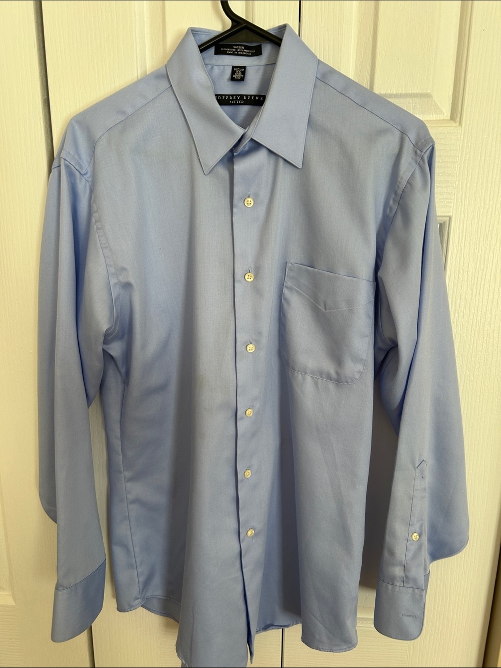 Geoffrey Beene Light Blue Fitted Dress Shirt